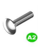 Болт М6х30 А2 нержавіючий DIN 603 з напівкруглою головкою і квадратним підголовником